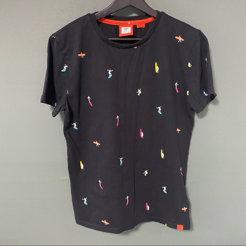 Super dry surf co premium surfer pattern graphic tee size medium